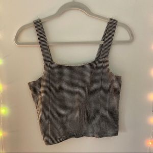 Gingham cropped tank